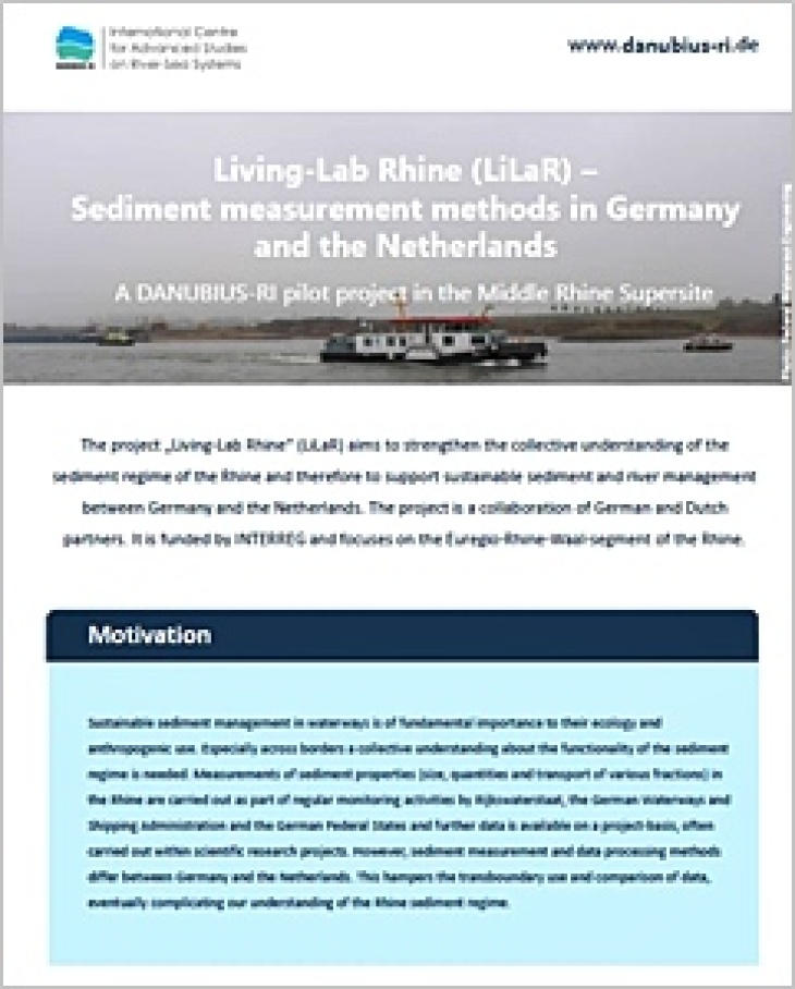 Cover Project Profile Living-Lab Rhine (LILAR) in English